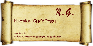 Mucska György névjegykártya